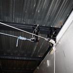 Test d\'une tyrolienne en novembre 2012
