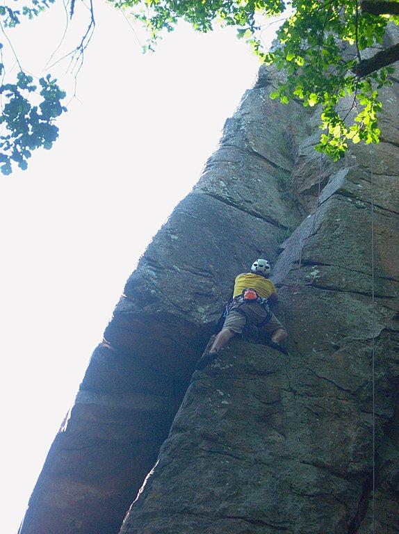 Sortie escalade à Vieux-Château avec le COC le 8 mai 2011