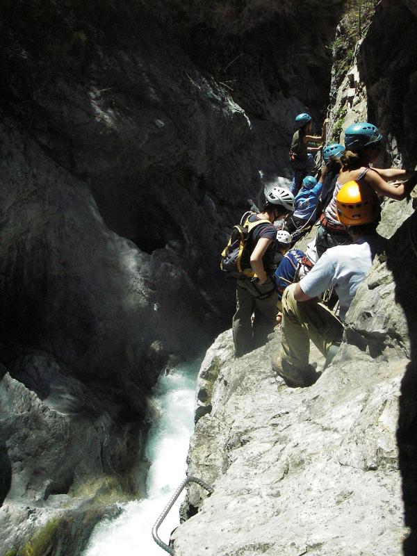 Via ferrata de Chateau Queyras, départ pour Bourg Saint-Maurice