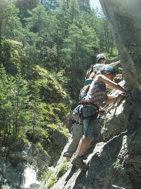 Via ferrata de Chateau Queyras, départ pour Bourg Saint-Maurice