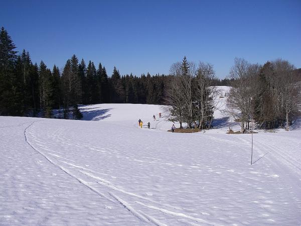 Ski de fond dans le Jura en février 2008 - Autour de la Gèque (photo Claude Deprun)