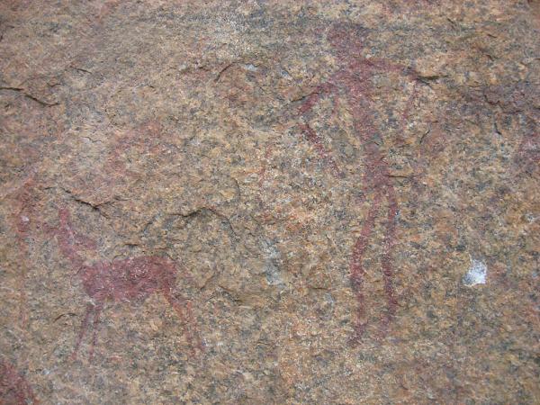 Zimbabwe - Peintures rupestres à Ngomakurira (falaise)