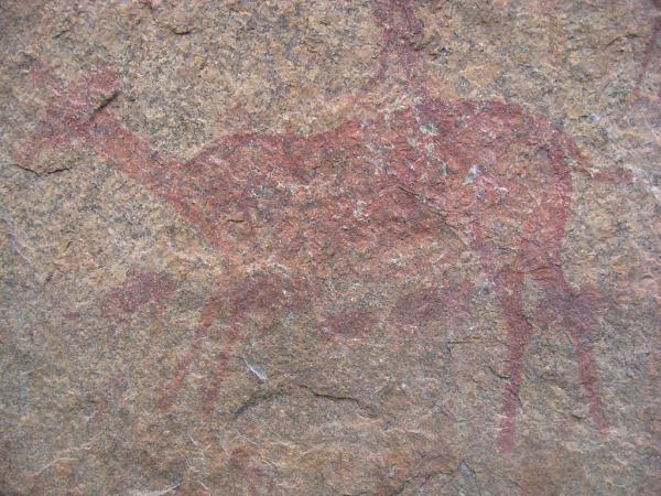 Zimbabwe - Peintures rupestres à Ngomakurira (falaise)