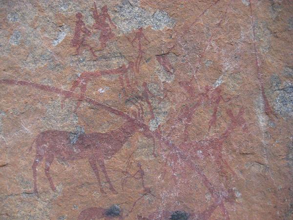Zimbabwe - Peintures rupestres à Ngomakurira (falaise)