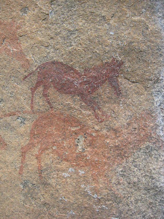 Zimbabwe - Peintures rupestres à Ngomakurira (falaise)