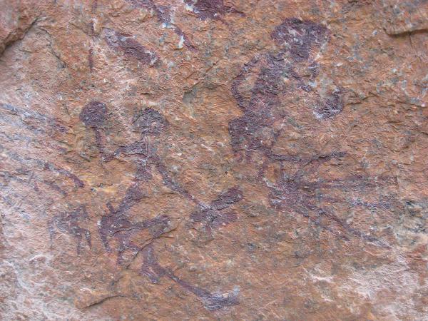 Zimbabwe - Peintures rupestres à Ngomakurira (falaise)
