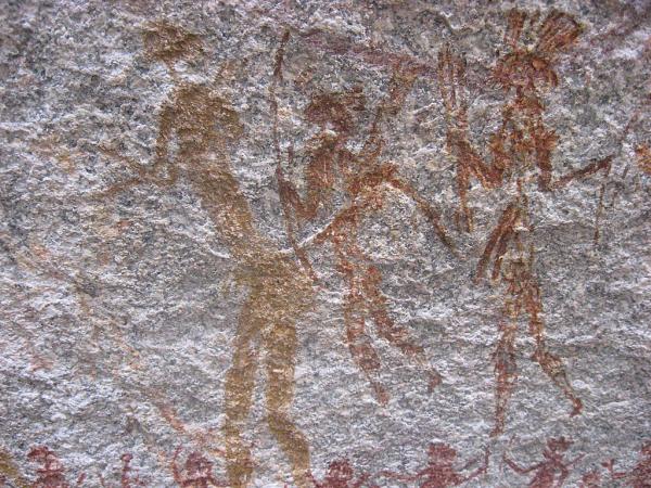 Zimbabwe - VTT près de Monwe, peintures rupestres